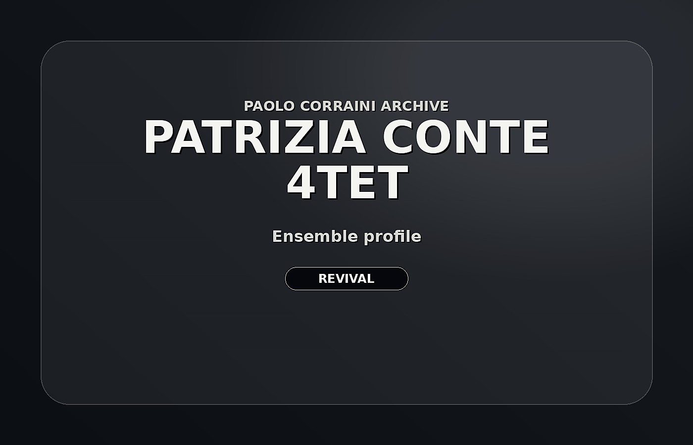 Patrizia Conte 4tet archive image